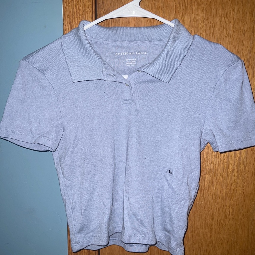 womens ae cropped polo